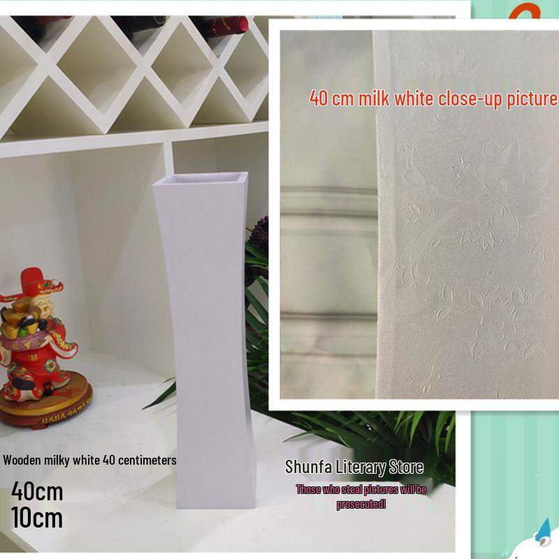 Nordic Large Resin Rattan Vase for Dried Flowers - Ceramic Look, Iron Art Floor Decoration.