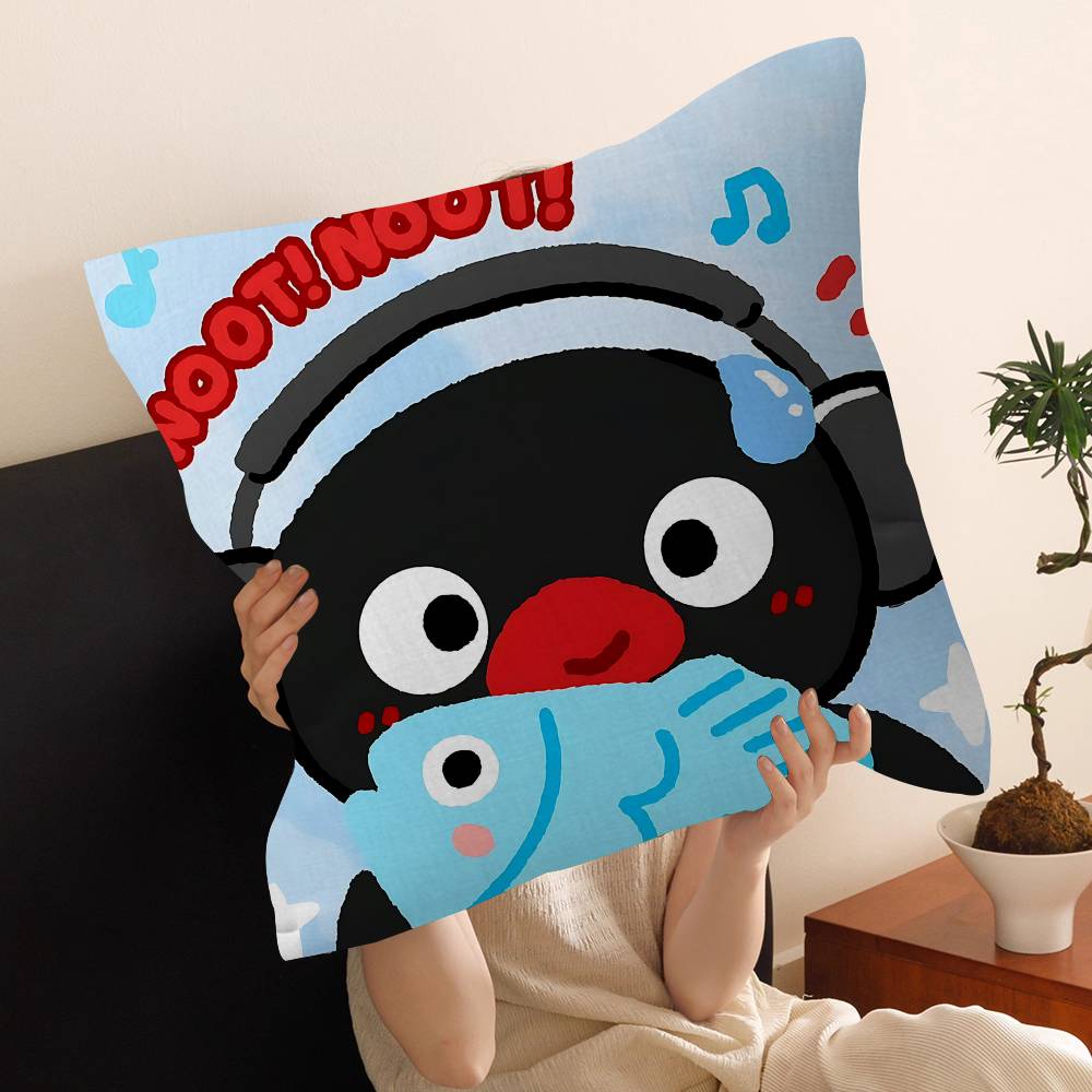Pingu Cartoon Pingu Pillow Anime Pillow Sofa Bed Head Pillow Cover Cushion Cover 45X45 Cm Fashion