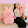 Fofo Coelho Rosa de Orelha de Porco Voador Brinquedo de Pelúcia Para Meninas Boneca de Pelúcia Presente Almofada Decorativa Ornamento de Sofá 45/55/75cm