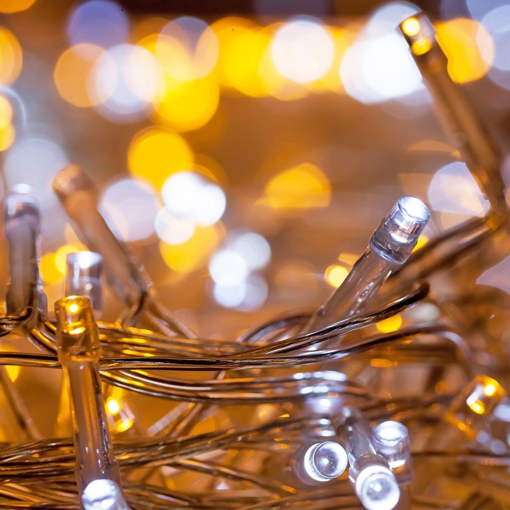 400 LED 23 Meter Transparent 8 Memory Perfect for Indoor and Outdoor Decoration Christmas White Strip, Dual-Color Design, Line, Models, Function,