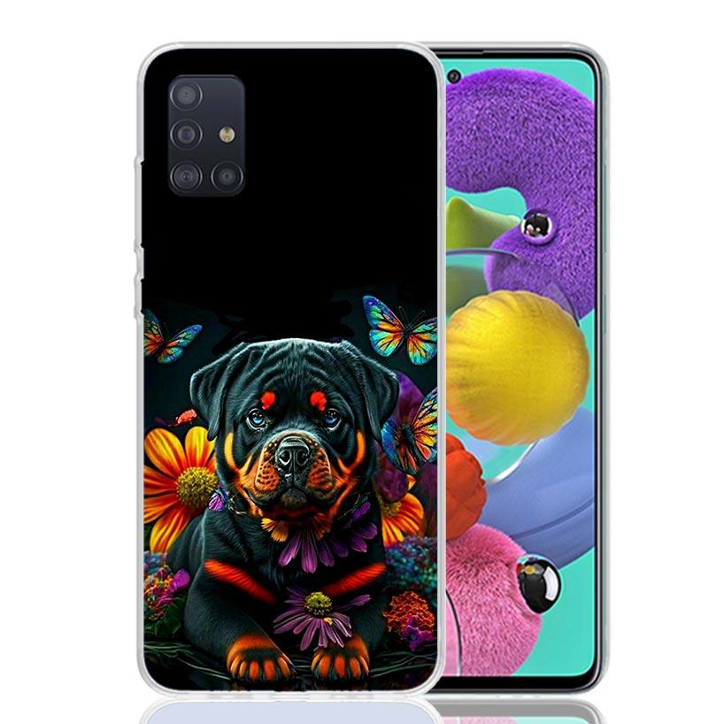 Rottweiler Dog Rottie Phone Case For Samsung Galaxy A52 A32 A22 A12 A02S A50S A30S A51 A31 AA71 Note 20 Ultra 10 S10 Plus Galaxy
