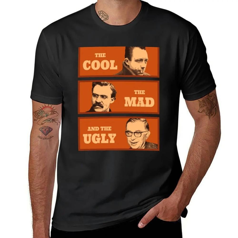 Camus Nietzsche Sartre T-Shirt cute tops plus size tops heavyweights blanks men Unisex T-Shirt XXXXL