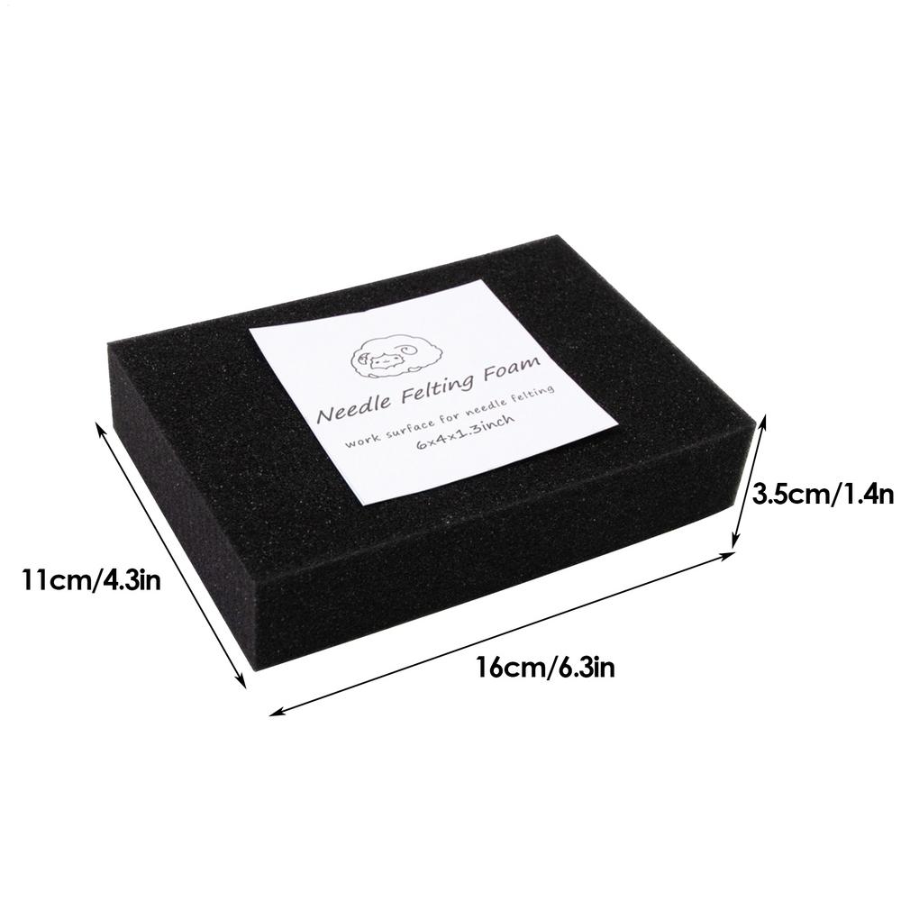 

Wool Felting Mat Black Sponge Wool Felting Pad Sewing Wool Tool Thick Firm Needle Felting Base for Home Dorm Travel