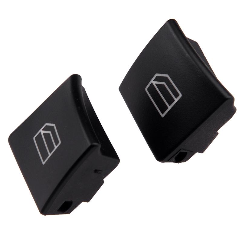 4Pcs Black Car Master Window Switch Button Cover Cap Fit for Mercedes-Benz C Class W204 C200 C220 E200 CLA GLK ML350