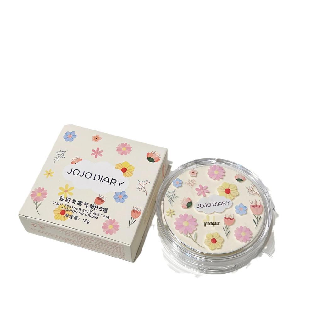 JOJO DIARY Light Feather Cushion: Long-lasting, Moisturizing, Non-Transfer, Crease-Resistant, Waterproof & Sweatproof BB Cream Concealer