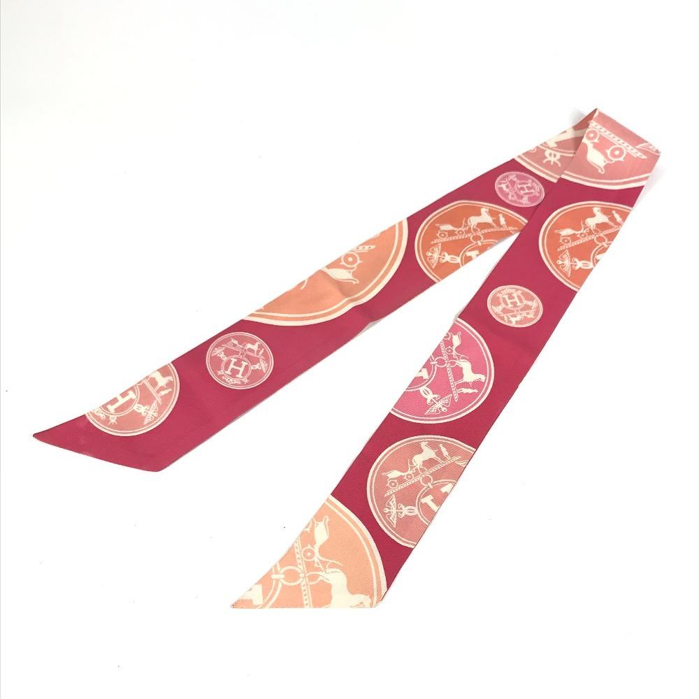 Hermes Twilly Scarf Silk Pink