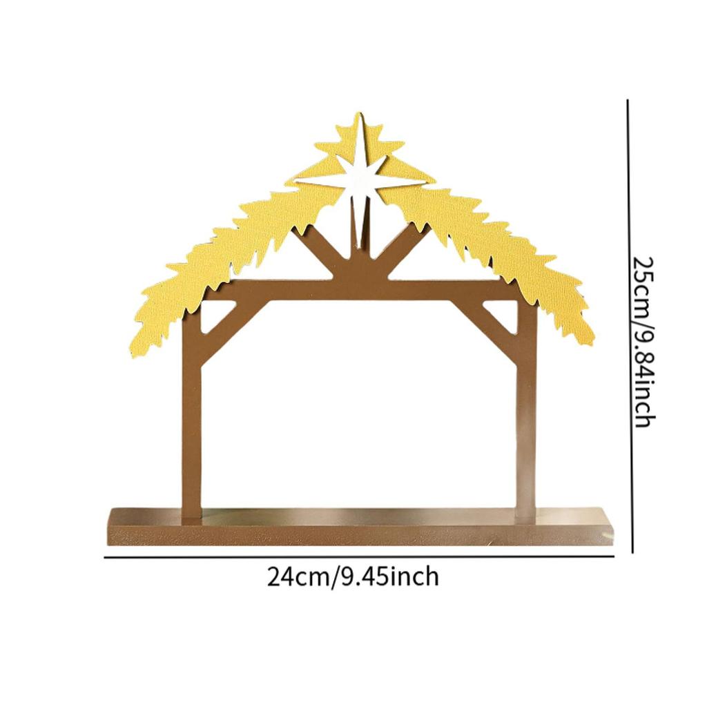 Nativity Scene Christmas Decorative Wooden Signage Center Table Ornament for Interior House Decoration