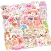 50Pcs Cartoon PVC Sticker Water Resistant Aesthetic Sticker for Water Bottle Scrapbooking Journal Laptop Guitar Luggage