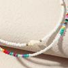 Europe and the United States popular Bohemian holiday style colored rice beads beaded women's multi-layer necklace