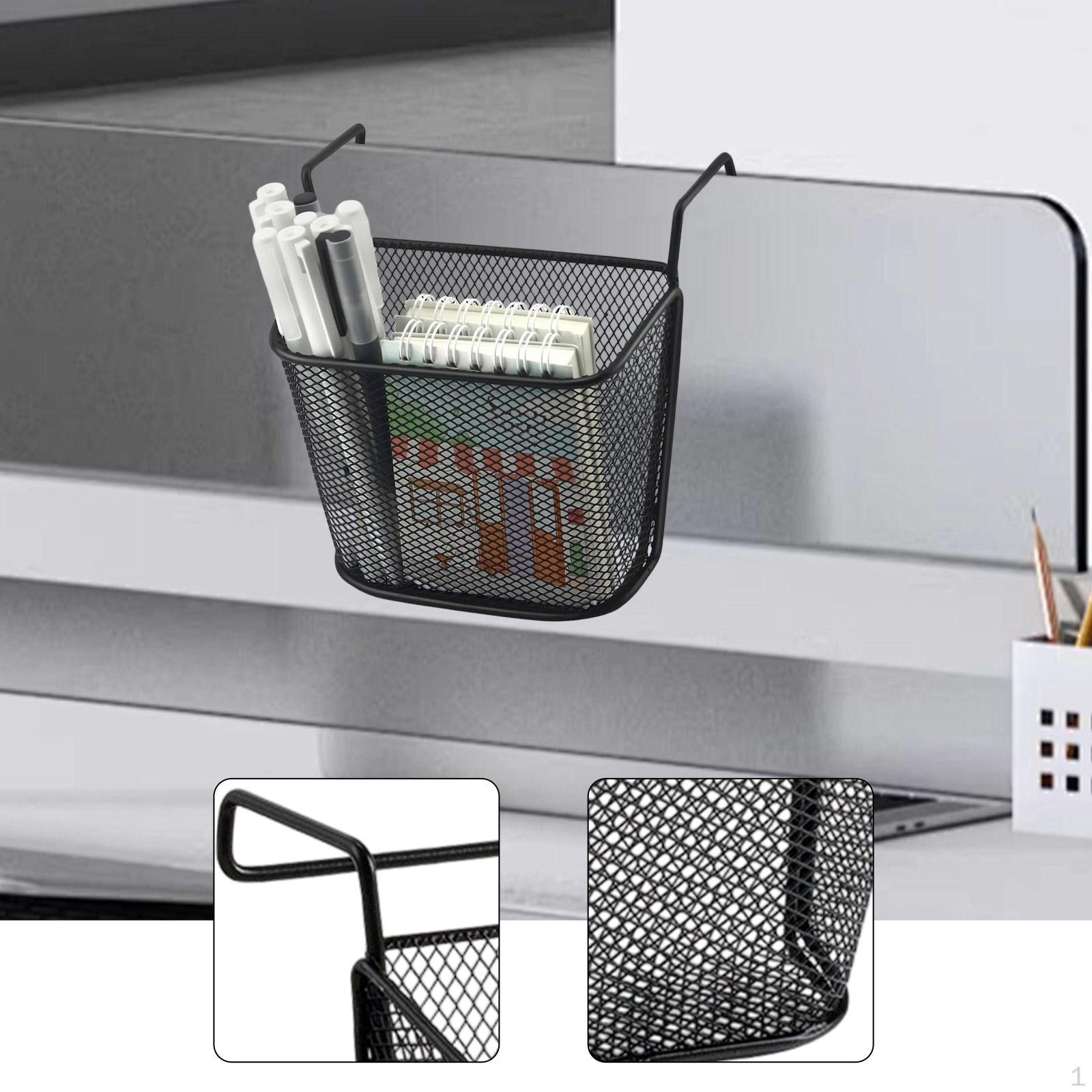 

Storage Basket Cubicle Accessories Easy Hang on Iron Convenient Hanging Organizer for