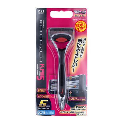 Men's Razor 5 Blades KAI-5 + Holder Black Kai Razor