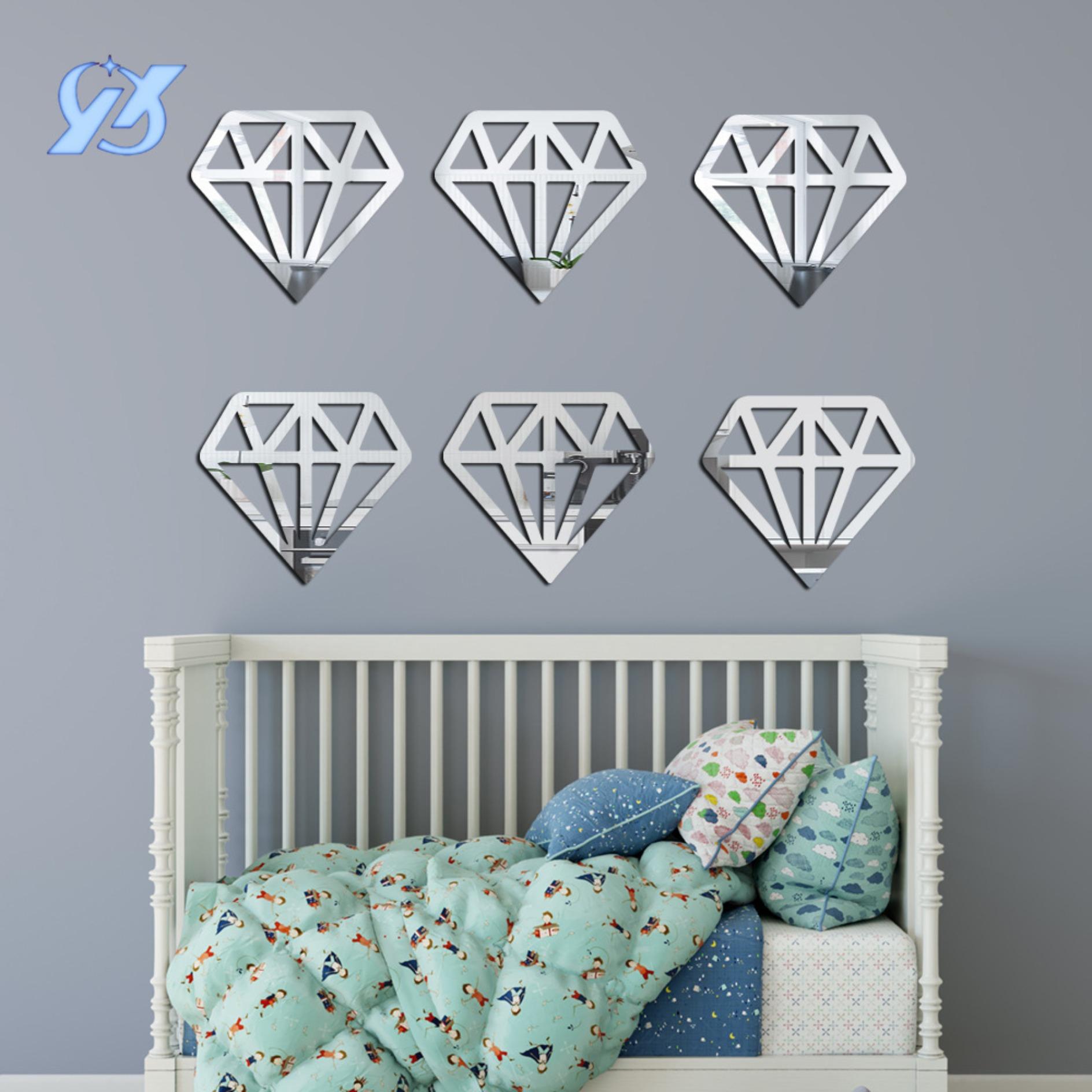 

Алмазные акриловые 3D трехмерные наклейки на стену для гостиной спальни украшения комнаты наклейки фон теплый самоклеящийся