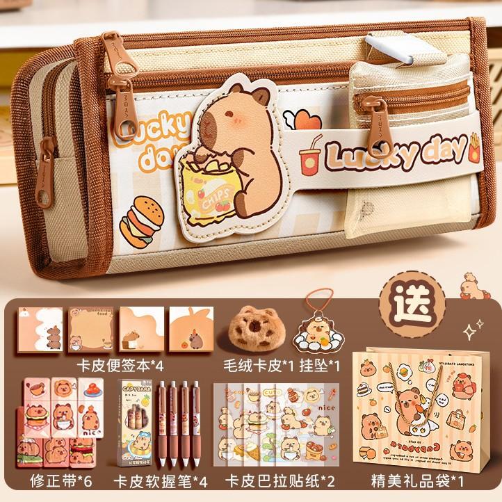 Pencil Case  New Elementary School Girls High-value Large-capacity Stationery Box Girls Junior High School Students