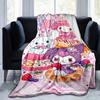 1pc. Cute Kawaii My Melody Kuromi Waffle Plushie Blanket - Perfect for Home, Office, Outdoor Use, Gift Idea, Suitable for Al