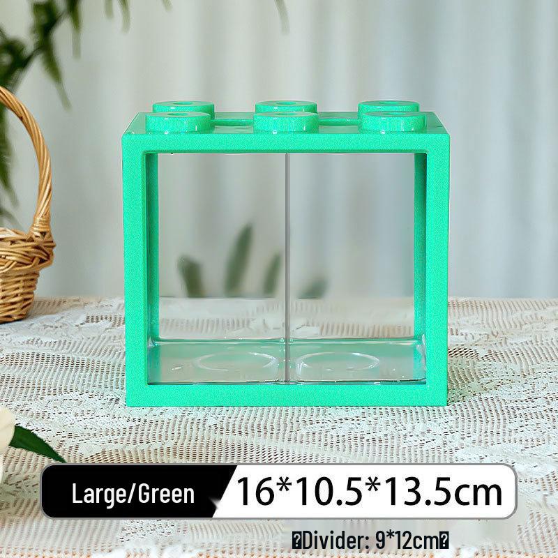 Transparent Desktop Aquarium: Fighting Fish, Jellyfish, Goldfish Tank with Street Stall Stand Design