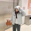 Down cotton clothes winter new loose women looking thin small simple warm short coat tide