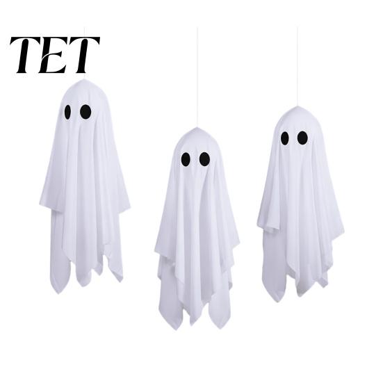 Hanging Ghost Decorations for Yard 3Pcs Halloween Decorations, Spooky Flying with Festival Atmosphere Decor Lanyard Haunted House, Outdoor,