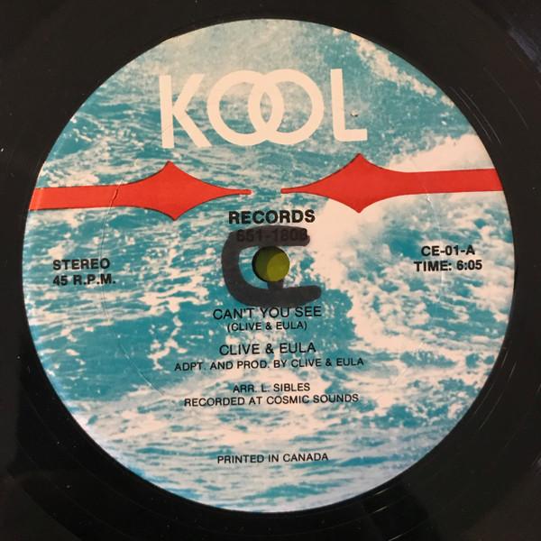 

12inch Record CLIVE EULA Cant You See CE01 Kool Records Canada Reggae Ska Dub Used