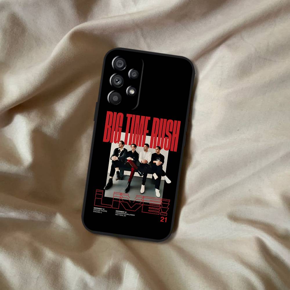 Music B-Big Time Rush Phone Case For Samsung Galaxy A20,A21s,A22,A31,A32,A52,A53,A72,73,A80 Soft Black Cover