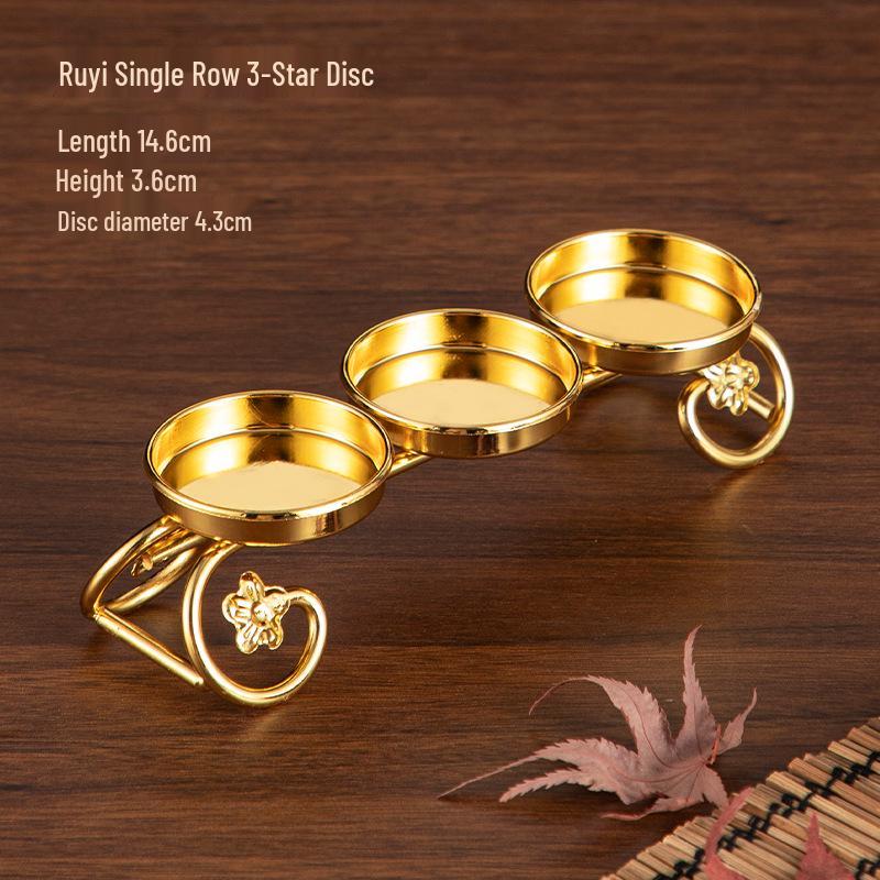 Buddhist Lotus Ghee Oil Lamp Holder for Home Offering