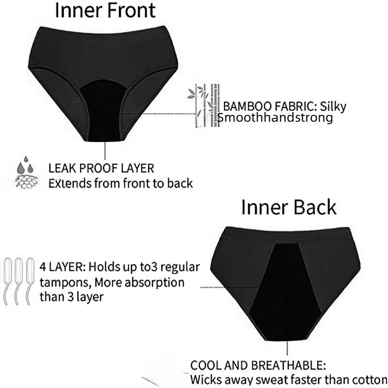 European and American Large Size Multi-Color Sexy Absorbent, Breathable, Leak-Proof Physiological Underwear