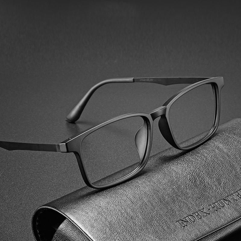 New Retro Ultra-Light Fashion Eyewear Women Rubber Titanium Square Flexible Optical Prescription Men'S Eyeglasses Frames