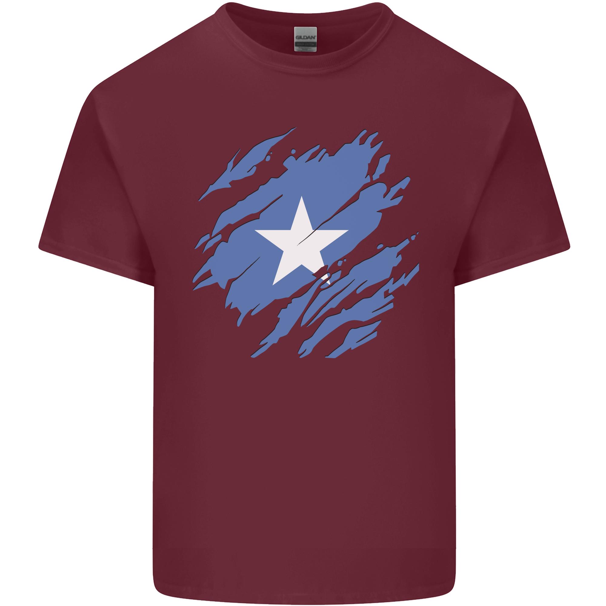 Torn Somalia Flag Somalian Day Football Unisexs Light Cotton Tshirt S