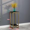 Indoor Stainless Steel Flower Shelf Nordic Simple Decoration Iron Art Plant Rack Balcony Floor-standing Flower Pot Stand