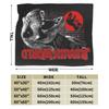 Jurassic T-Rex Grid World Blanket Flannel Spring/Autumn Logo Breathable Lightweight Throw Blankets for Travel Bedroom Quilt