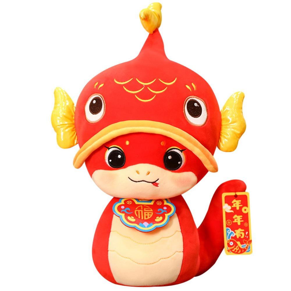 Chinese Style Wealth Snake Year Mascot Toy Blessing Lucky Snake Doll Keychain  Children