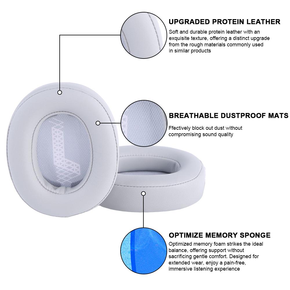 Náušníky Měkké ušní polštářky s izolací hluku pro sluchátka JBL LIVE500BT (Šedá)