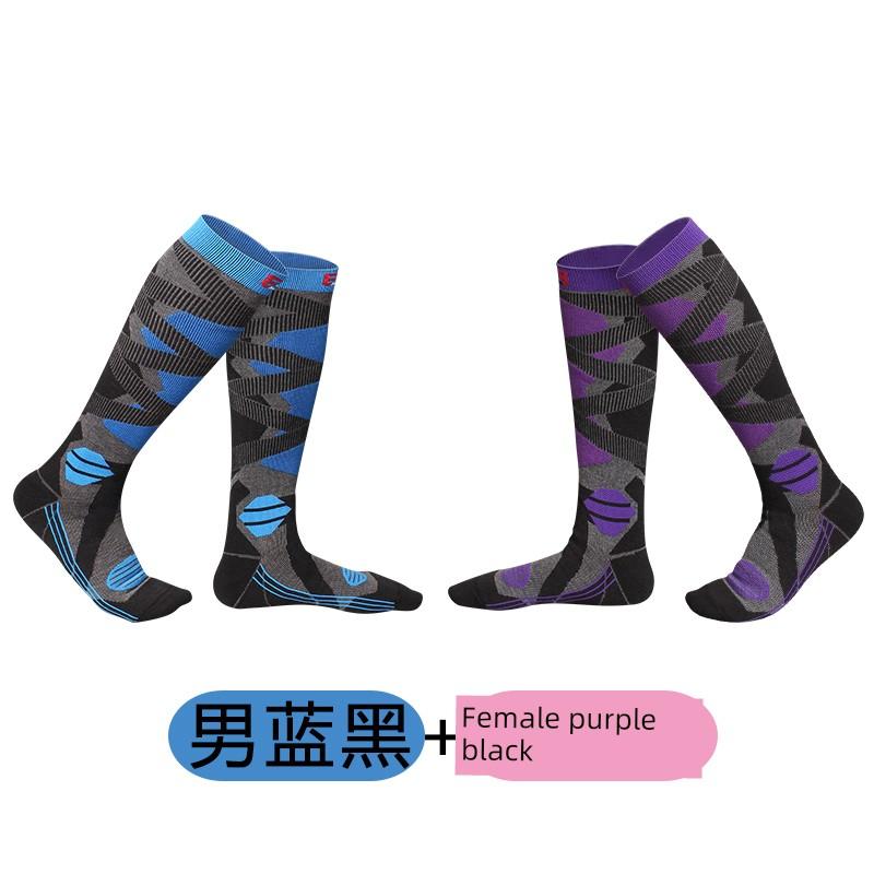 Winter Professional Ski Socks, Thickeneded, Warm, Non-Slip, Long Socks, Outdoor Mountaineering Sports Socks, Compression Calf Socks for Women