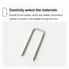 100 Pcs Landscape Staple Galvanized Steel Garden Stakes U-Shaped Pins for Geotextile Lawn Patio Landscaping Fabric Barrier Irrigation Tubing