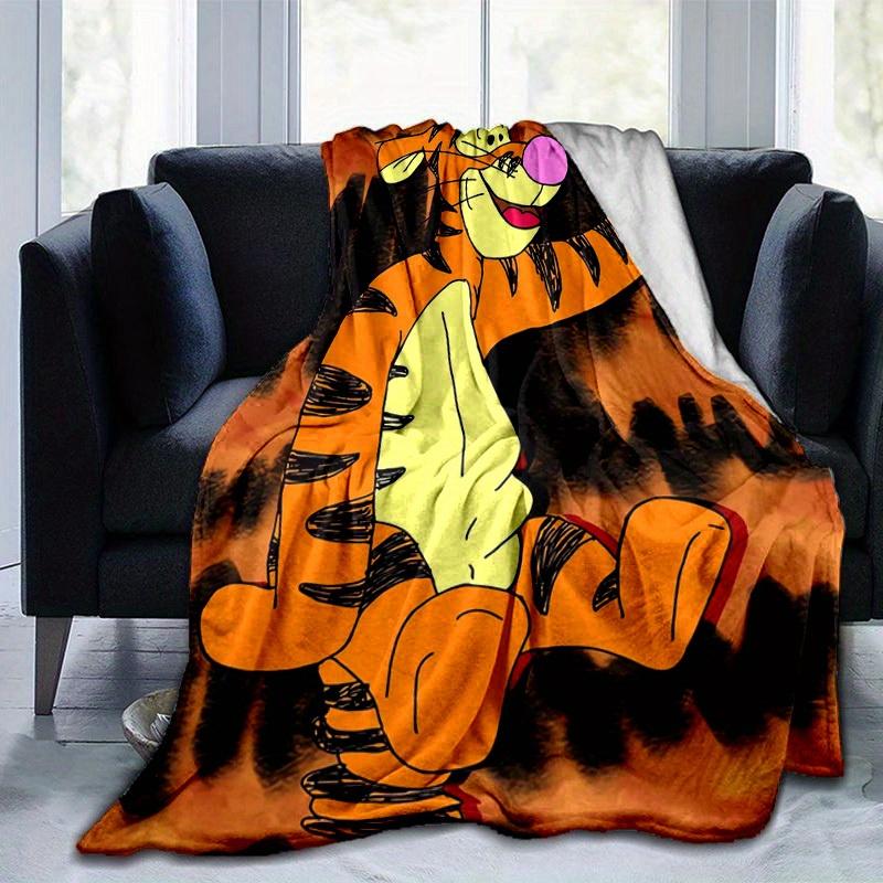 1pc Cartoon Tiger Blanket, Soft and Cozy Home Decor for All Seasons, Soft Flannel Throw Blanket, Versatile & Cozy for Bedroom, Perfect Gift