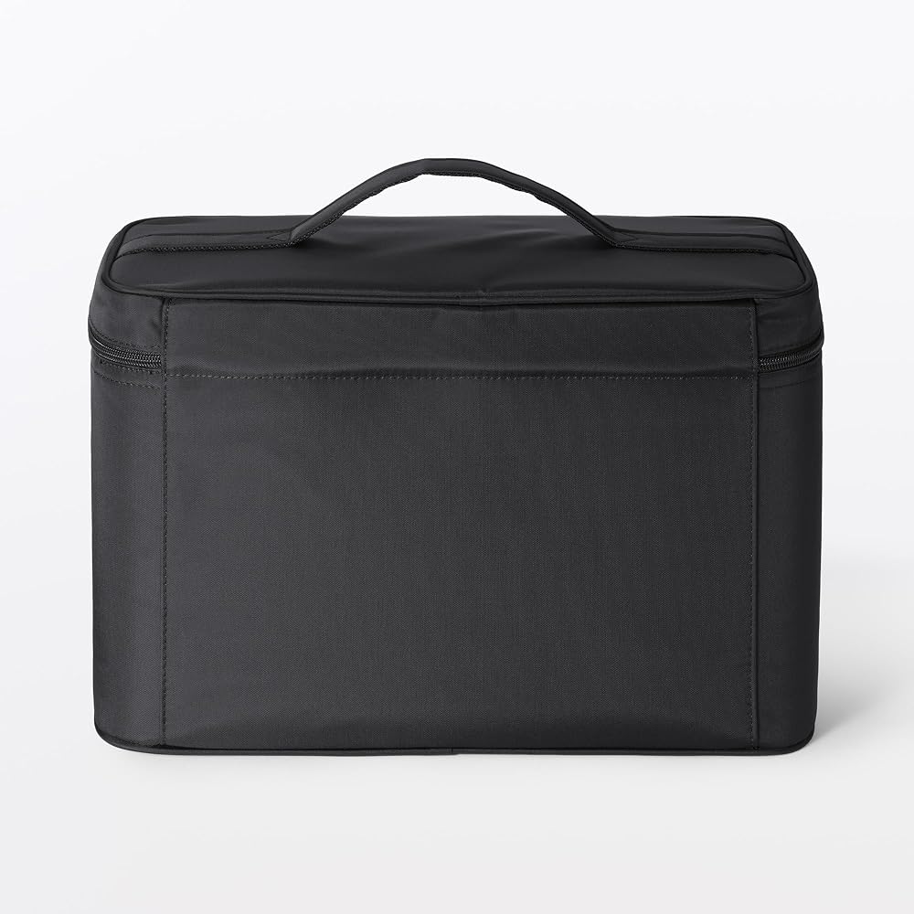 MUJI Recycled Nylon Makeup Box, Black, Large, Approx. 36 x 165 x 23 cm, 76811930