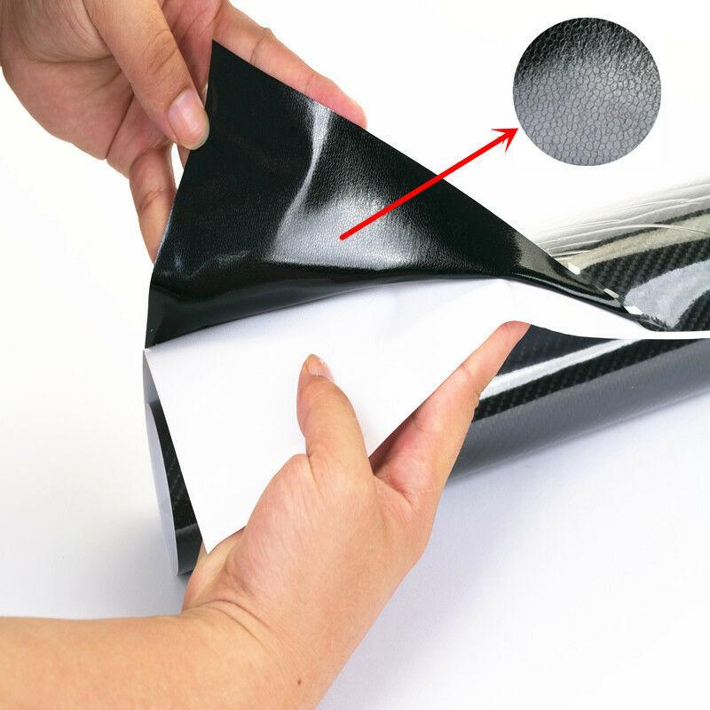 Black 5D Carbon Fiber Shiny Glossy Vehicle Door Handles Vinyl Wrap Sticker Decal