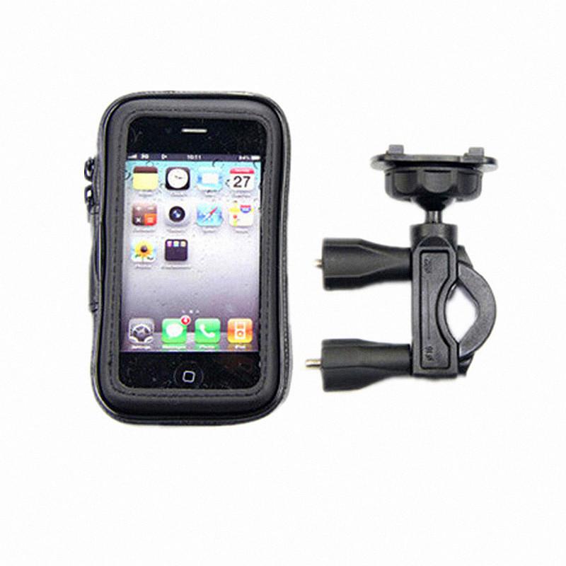 Electric Bicycle Motorcycle Mobile Phone Holder Waterproof Bag Shockproof Riding Navigation Rearview Mirror Bracket