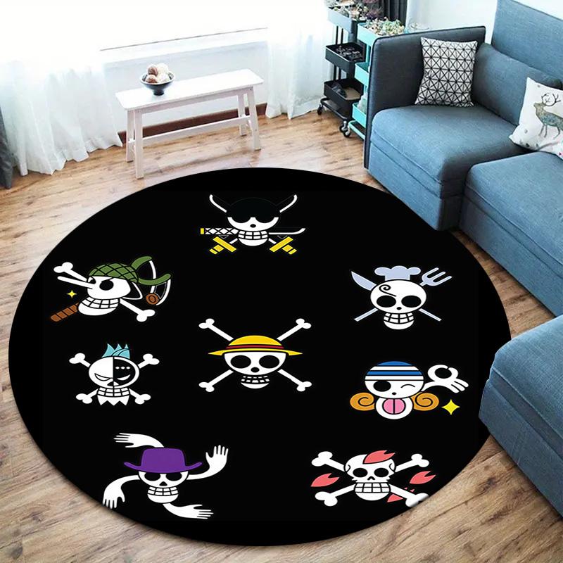One Piece Round Area Rug Carpet Rug For Living Room Bedroom Sofa Playroom Decor Nonslip Floor Mat