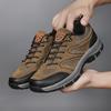 QZHSMY Herr Stor Storlek Utomhus Vandringsskor Casual Sneakers Slitstarka Halkfria Snörskor Vandring Skogsträningsskor