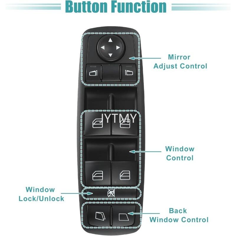 Front Left Electric Window Mirror Switch Control Button for Mercedes-Benz W164 W251 GL320 R320 R500 R63 GL450 GL550 Accessories