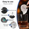 Forma na ledové kostky ve tvaru kostry Velký silikonový tác na led pro whisky, koktejly, džus Bez BPA Výrobník ledu ve tvaru lebky Halloweenské párty potřeby
