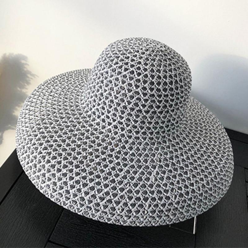 

HT3072 Новая летняя шляпа Женская винтажная широкополая шляпа от солнца Женская купольная пляжная кепка Женская дышащая соломенная шляпа Женская пэчворк пляжная шляпа 56-58cm белый