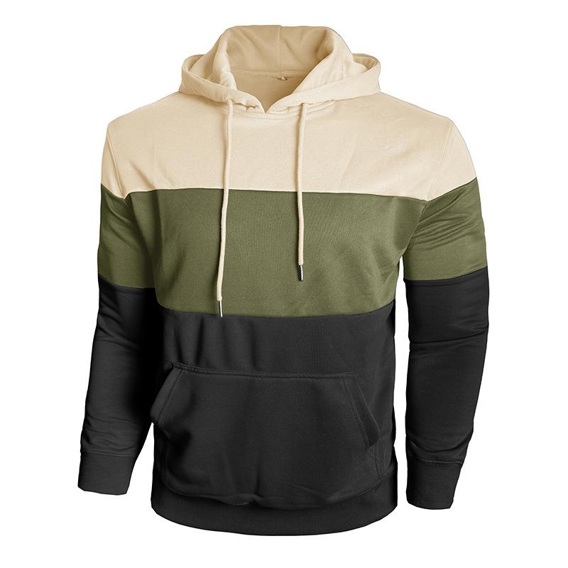 Autumn Winter Men's Sweatshirt Long Sleeve Casual Sports Contrasting Hoodie Man Hooded Sweatshirts Streetwear Jogging Tops
