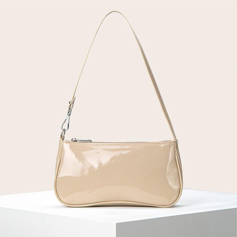 

Retro Solid Color PU Leather Shoulder Bag Fashiable Women s Casual Designer Hobo Underarm Bag Handbag хакі