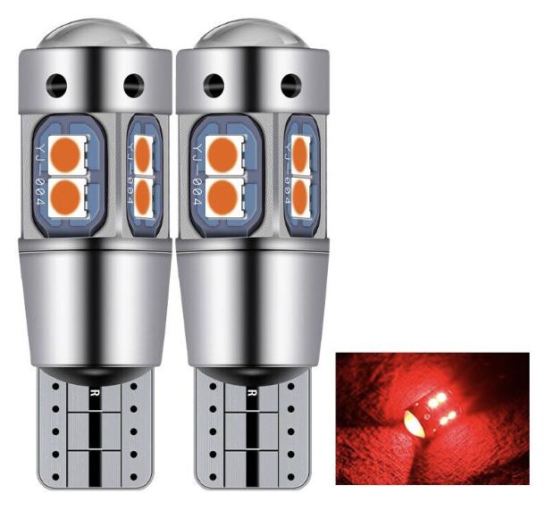 2Pcs Super Brigh T10 W5W 168 192 Led Tail Light White 3030 10SMD 12V Car Led Auto Lamp CANBUS NO Error Car Marker Parking Bulb