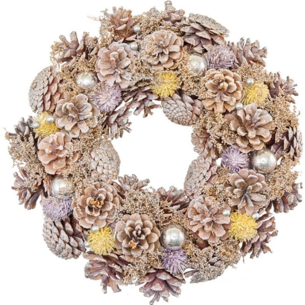 Foyer Wreath Purple Pale Cornball Glitter M 8425140 фиолетовый