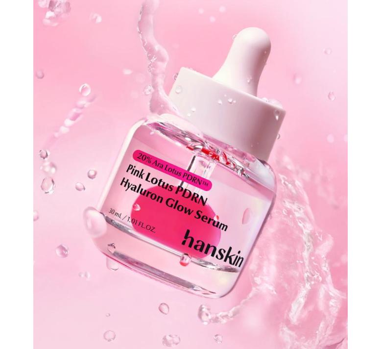 HANSKIN Ara Lotus Pink Ball PDRN Hyaluronic Radiance Serum for Hydration & Glow 30ml
