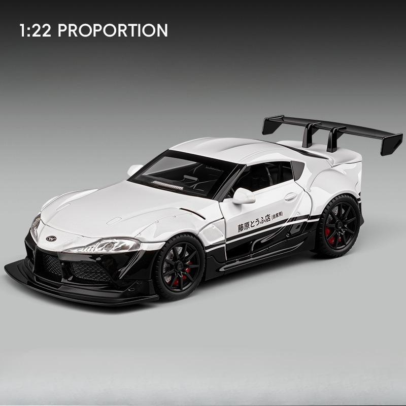 Simulation 1/22 Toyota Supra Alloy Classic Sports Car Model Diecast Children's Toy Vehicle Birthday Gift Collection Miniature Voiture