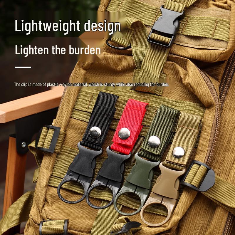 Tactical Nylon Water Bottle Hanging Carabiner Clip
