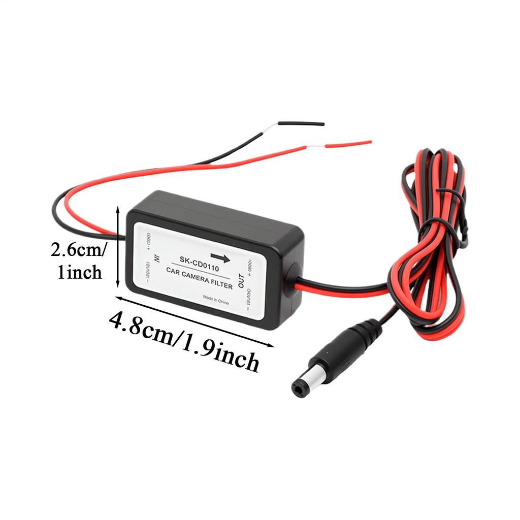 1pc DC 12V Power Car Rear View Camera Power Relay Capacitor Rectifier Auto Car Camera Filter Relay Capacitor Filter Connector